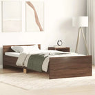Bedframe in Grijs Sonoma voor een stevige en stabiele nachtrust - bruin eikenkleur / 90 x 190 cm - Bedden & bedframes