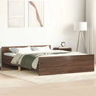 Bedframe in Grijs Sonoma voor een stevige en stabiele nachtrust - bruin eikenkleur / 120 x 200 cm - Bedden & bedframes