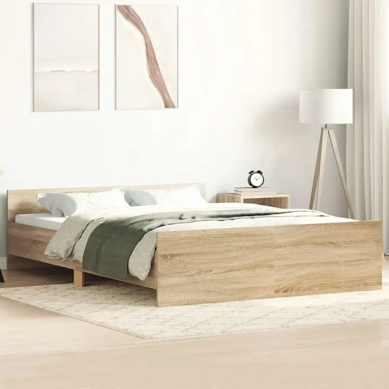 Bedframe in Grijs Sonoma voor een stevige en stabiele nachtrust - Sonoma eiken / 120 x 190 cm - Bedden & bedframes