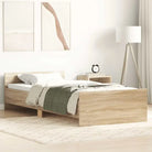Bedframe in Grijs Sonoma voor een stevige en stabiele nachtrust - Sonoma eiken / 90 x 190 cm - Bedden & bedframes