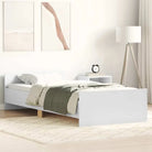 Bedframe in Grijs Sonoma voor een stevige en stabiele nachtrust - Wit / 90 x 190 cm - Bedden & bedframes