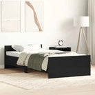 Bedframe in Grijs Sonoma voor een stevige en stabiele nachtrust - Zwart eiken / 90 x 190 cm - Bedden & bedframes