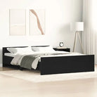 Bedframe in Grijs Sonoma voor een stevige en stabiele nachtrust - Zwart eiken / 140 x 200 cm - Bedden & bedframes