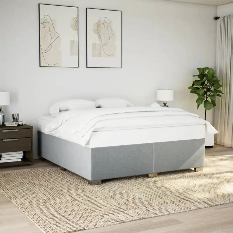 Bedframe met ademend vermogen voor een comfortabele nachtrust - Lichtgrijs / 200 x 200 cm - Bedden & bedframes