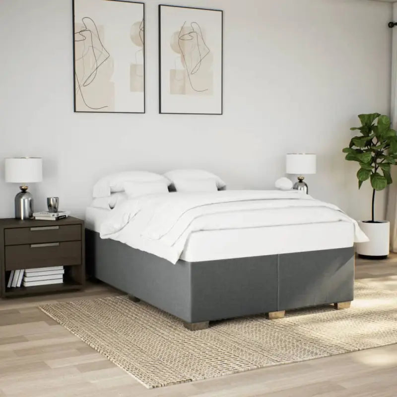 Bedframe met ademend vermogen voor een comfortabele nachtrust - Donkergrijs / 140 x 190 cm - Bedden & bedframes