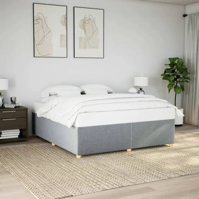 Bedframe met ademend vermogen voor een comfortabele nachtrust - Lichtgrijs / 200 x 200 cm - Bedden & bedframes