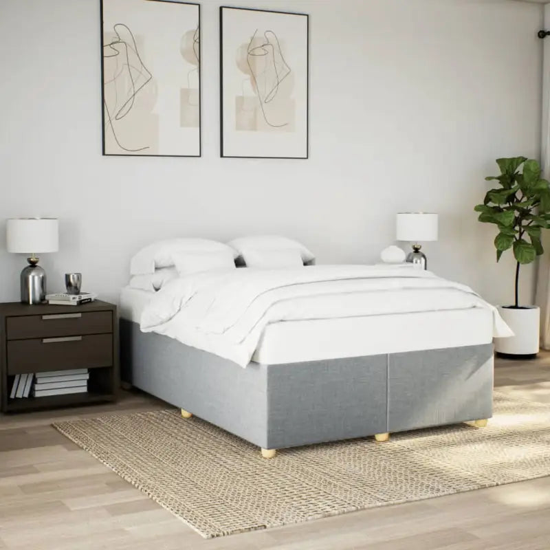 Bedframe met ademend vermogen voor een comfortabele nachtrust - Lichtgrijs / 140 x 190 cm - Bedden & bedframes