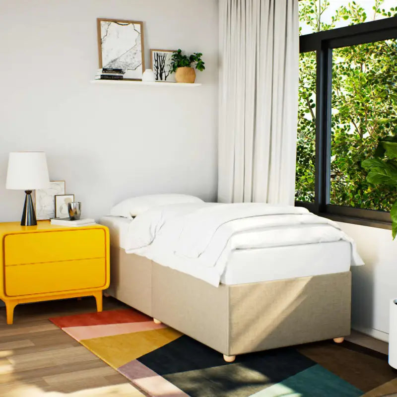 Bedframe met ademend vermogen voor een comfortabele nachtrust - Crème / 80 x 200 cm - Bedden & bedframes