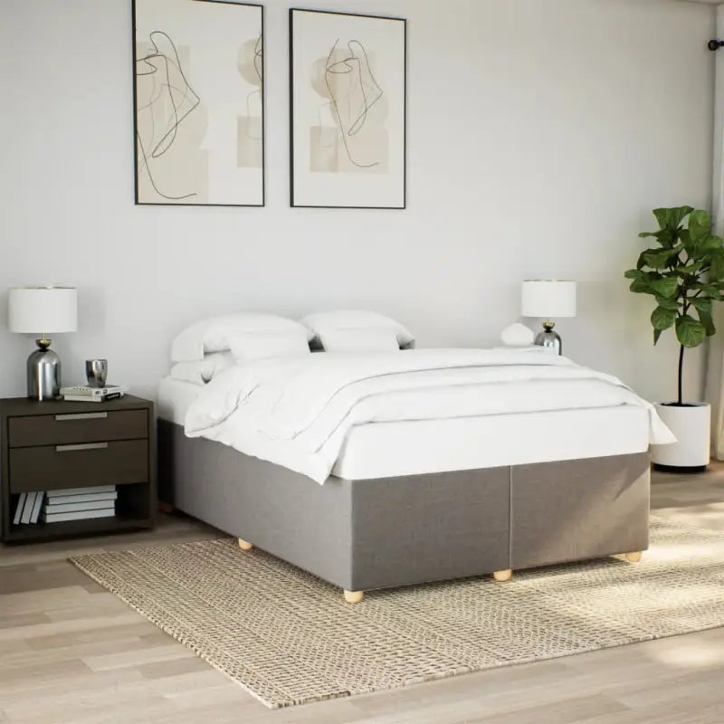 Bedframe met ademend vermogen voor een comfortabele nachtrust - Taupe / 140 x 190 cm - Bedden & bedframes