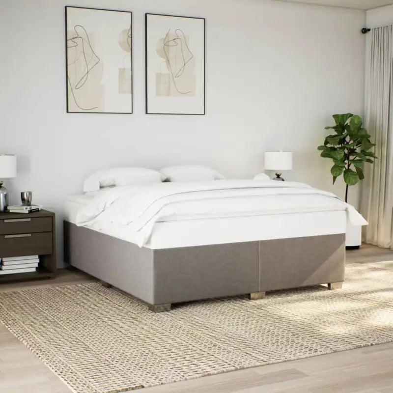 Bedframe met ademend vermogen voor een comfortabele nachtrust - Taupe / 180 x 200 cm - Bedden & bedframes