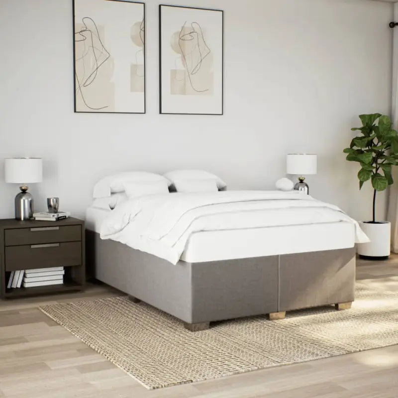 Bedframe met ademend vermogen voor een comfortabele nachtrust - Taupe / 140 x 190 cm - Bedden & bedframes