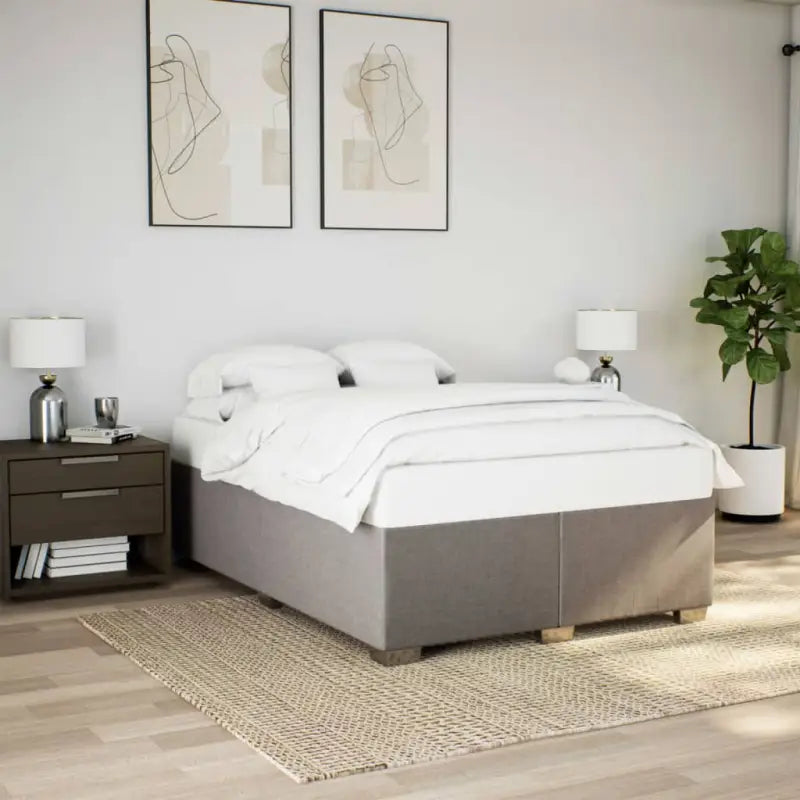 Bedframe met ademend vermogen voor een comfortabele nachtrust - Taupe / 140 x 200 cm - Bedden & bedframes