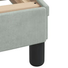 Bedframe met hoofdeinde en multiplex lattenbodem in zacht fluweel - Bedden & bedframes