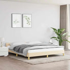 Bedframe met hoofdeinde en multiplex lattenbodem voor comfortabele nachtrust - Crème / 160 x 200 cm - Bedden & bedframes