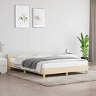 Bedframe met hoofdeinde en multiplex lattenbodem voor comfortabele nachtrust - Crème / 140 x 190 cm - Bedden & bedframes
