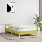 Bedframe met hoofdeinde en multiplex lattenbodem voor comfortabele nachtrust - Groen / 90 x 190 cm - Bedden & bedframes