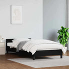 Bedframe met hoofdeinde en multiplex lattenbodem voor een goede nachtrust - Zwart / 90 x 190 cm - Bedden & bedframes