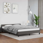 Bedframe met hoofdeinde en multiplex lattenbodem voor een goede nachtrust - Grijs / 140 x 200 cm - Bedden & bedframes