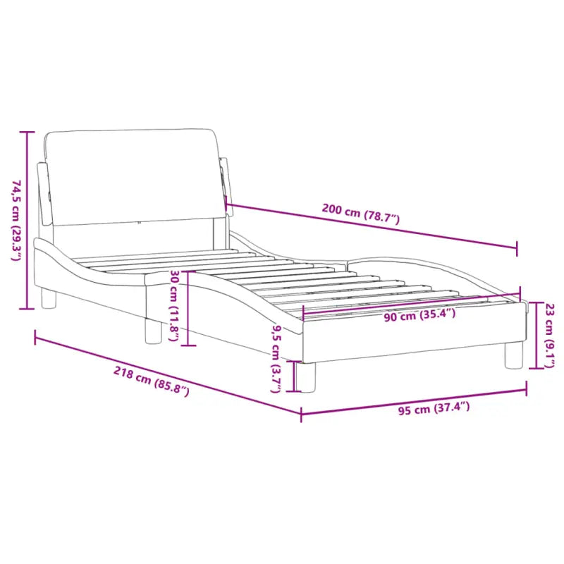Bedframe met hoofdeinde en multiplex lattenbodem voor een goede nachtrust - Bedden & bedframes