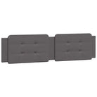 Bedframe met hoofdeinde in grijs materiaal en multiplex lattenbodem - Bedden & bedframes