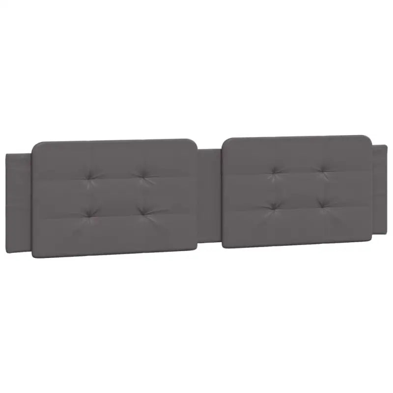 Bedframe met hoofdeinde in grijs materiaal en multiplex lattenbodem - Bedden & bedframes