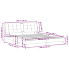Bedframe met hoofdeinde in grijs materiaal en multiplex lattenbodem - Bedden & bedframes