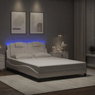 Bedframe met LED-verlichting en multiplex lattenbodem voor comfort - Wit / 120 x 200 cm - Bedden & bedframes