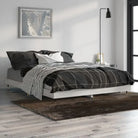Bedframe met metalen poten en multiplex lattenbodem van bewerkt hout - Grijs sonoma / 135 x 190 cm - Bedden & bedframes