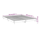 Bedframe met metalen poten en multiplex lattenbodem van bewerkt hout - Bedden & bedframes