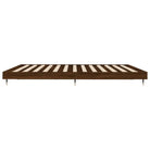 Bedframe met metalen poten en multiplex lattenbodem van bewerkt hout - Bedden & bedframes