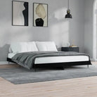 Bedframe met metalen poten en multiplex lattenbodem voor goede nachtrust - Zwart / 160 x 200 cm - Bedden & bedframes
