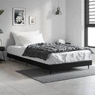 Bedframe met metalen poten en multiplex lattenbodem voor goede nachtrust - Zwart / 90 x 190 cm - Bedden & bedframes