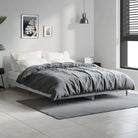 Bedframe met metalen poten en multiplex lattenbodem voor goede nachtrust - Betongrijs / 140 x 190 cm - Bedden &