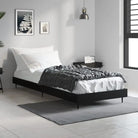 Bedframe met metalen poten en multiplex lattenbodem voor goede nachtrust - Zwart / 75 x 190 cm - Bedden & bedframes