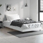 Bedframe met metalen poten en multiplex lattenbodem voor goede nachtrust - Wit / 90 x 200 cm - Bedden & bedframes