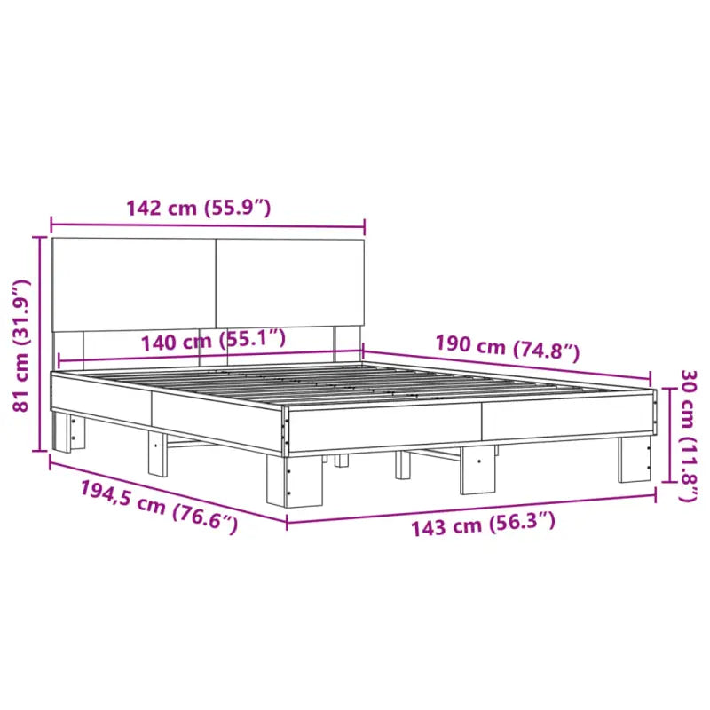 Bedframe met multiplex lattenbodem en bewerkt hout voor een goede nachtrust - Bedden & bedframes