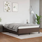 Bedframe met multiplex lattenbodem en duurzaam kunstleer - Bruin / 140 x 190 cm / 35 cm - Bedden & bedframes