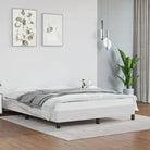Bedframe met multiplex lattenbodem en duurzaam kunstleer - Wit / 140 x 190 cm / 25 cm - Bedden & bedframes