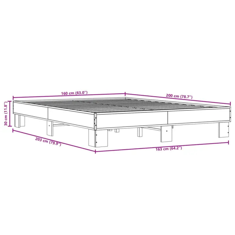 Bedframe met multiplex lattenbodem van bewerkt hout voor stevige slaap - Bedden & bedframes