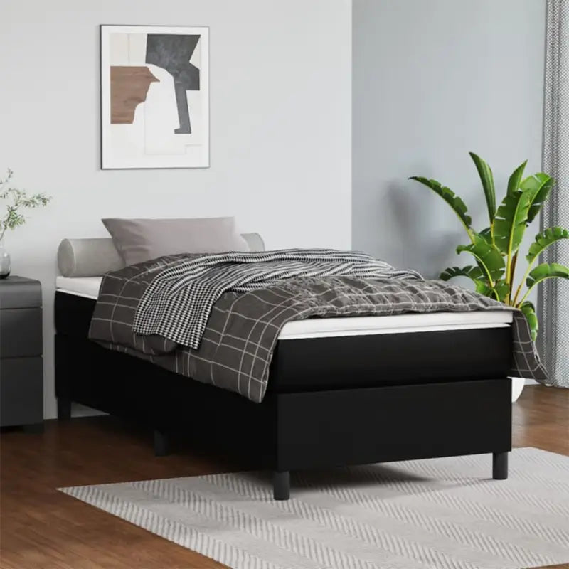 Bedframe met multiplex lattenbodem voor een comfortabele slaapervaring - Zwart / 90 x 200 cm / 35 cm - Bedden &