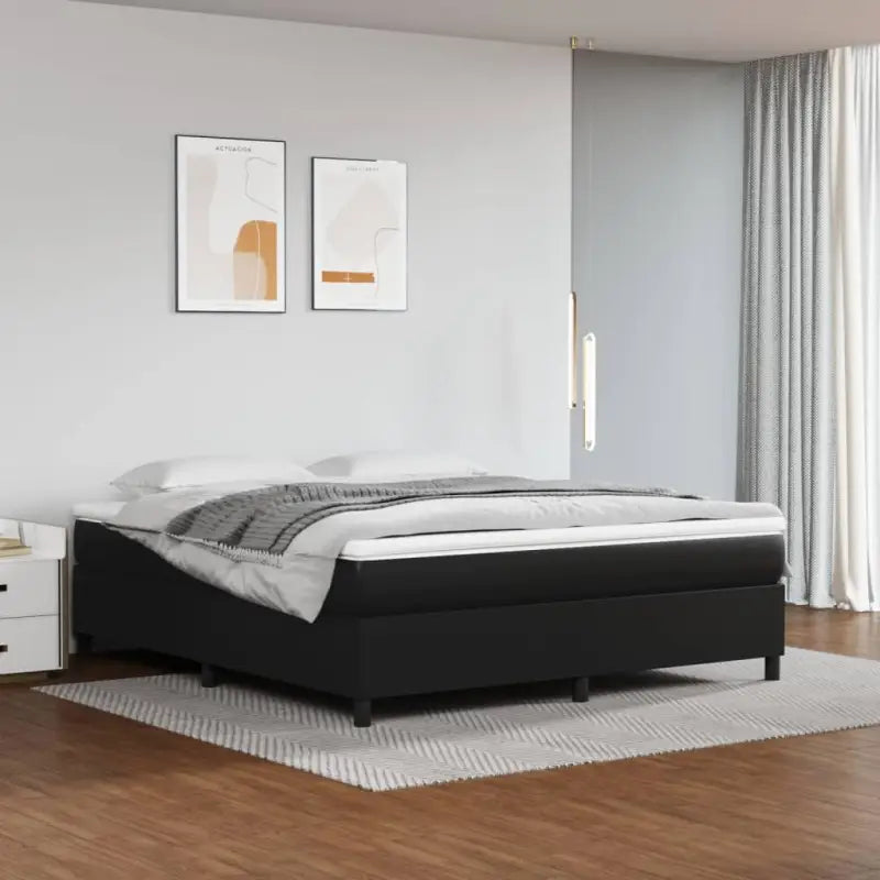 Bedframe met multiplex lattenbodem voor een comfortabele slaapervaring - Zwart / 180 x 200 cm / 35 cm - Bedden &