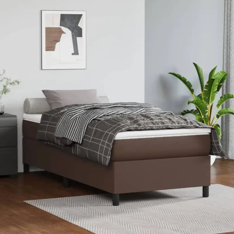 Bedframe met multiplex lattenbodem voor een comfortabele slaapervaring - Bruin / 80 x 200 cm / 35 cm - Bedden &