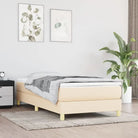 Bedframe met multiplex lattenbodem voor een comfortabele nachtrust - Crème / 90 x 190 cm / 25 cm - Bedden & bedframes