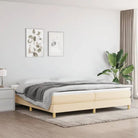 Bedframe met multiplex lattenbodem voor een comfortabele nachtrust - Crème / 200 x 200 cm / 25 cm - Bedden & bedframes