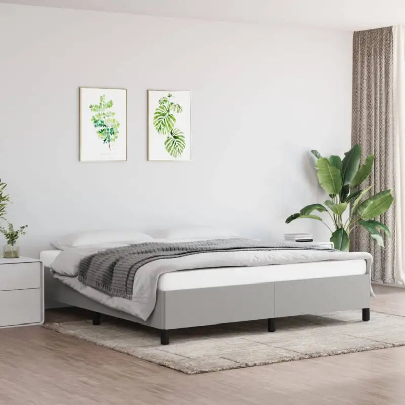 Bedframe met multiplex lattenbodem voor een goede nachtrust - Lichtgrijs / 180 x 200 cm / 35 cm - Bedden & bedframes