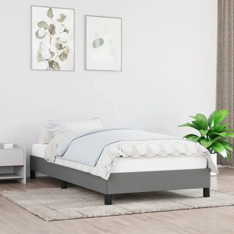 Bedframe met multiplex lattenbodem voor een stevige ademende slaapplaats - Donkergrijs / 100 x 200 cm / 25 cm - Bedden