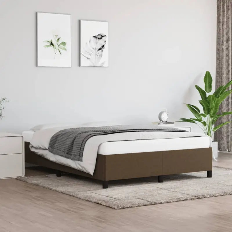 Bedframe met multiplex lattenbodem voor een stevige ademende slaapplaats - Donkerbruin / 140 x 190 cm / 35 cm - Bedden