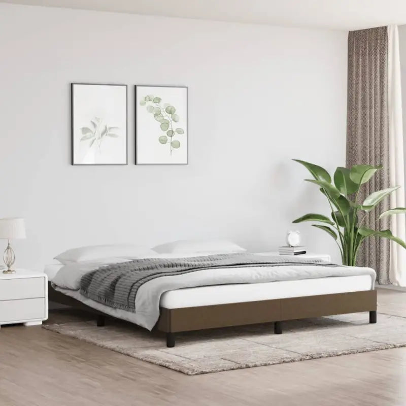 Bedframe met multiplex lattenbodem voor een stevige ademende slaapplaats - Donkerbruin / 160 x 200 cm / 25 cm - Bedden