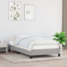 Bedframe met multiplex lattenbodem voor een stevige ademende slaapplaats - Lichtgrijs / 90 x 200 cm / 25 cm - Bedden &