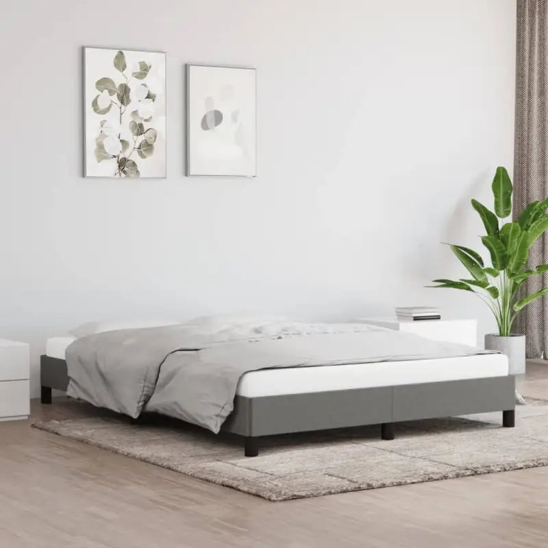 Bedframe met multiplex lattenbodem voor een stevige ademende slaapplaats - Donkergrijs / 140 x 200 cm / 25 cm - Bedden
